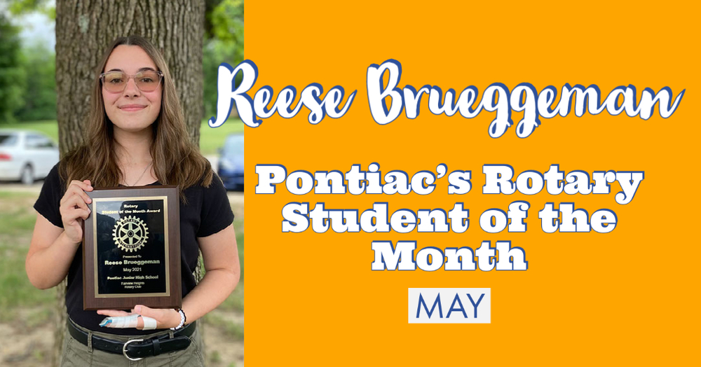 may student of the month reese brueggeman