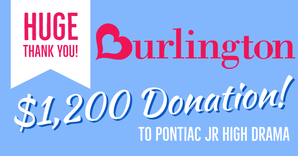 Huge Thanks to Burlington for Amazing Donation