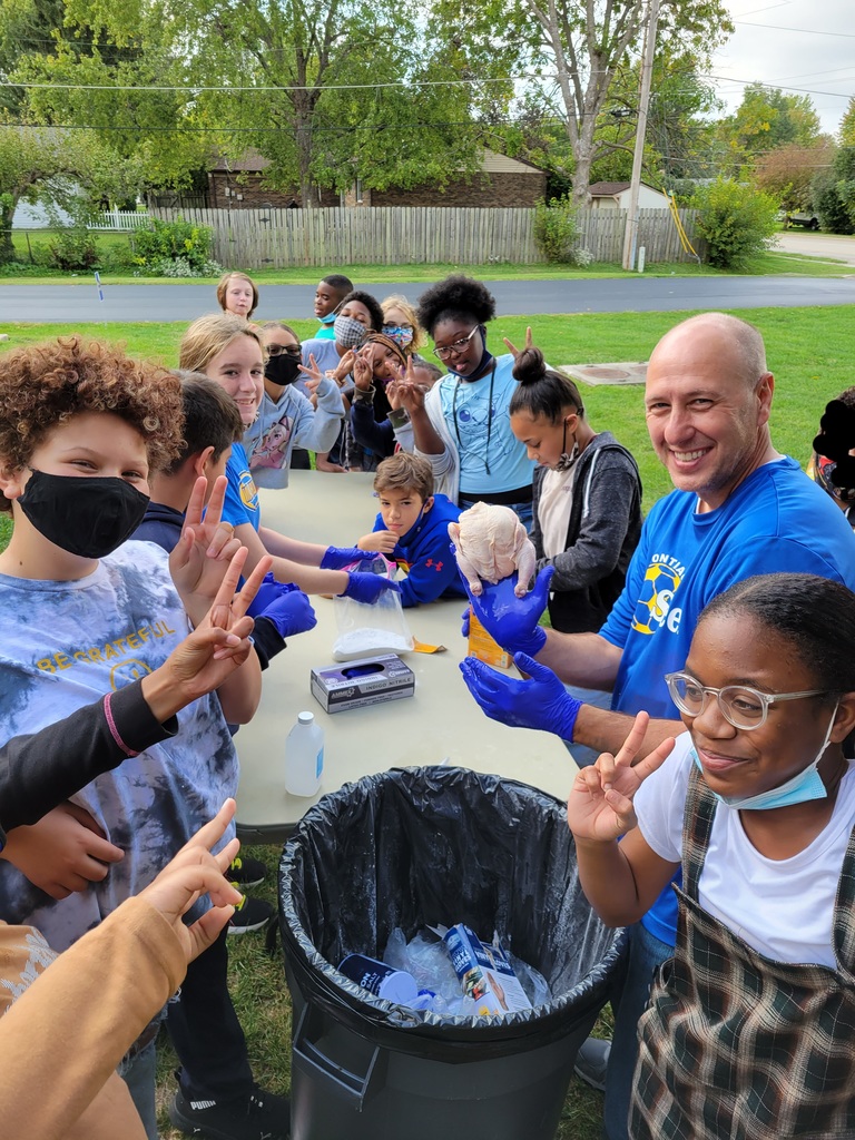 Mr. Robien's and Mrs. Sturgill's social studies class (6-2) mummifying a chicken to introduce our Ancient Egypt Unit.