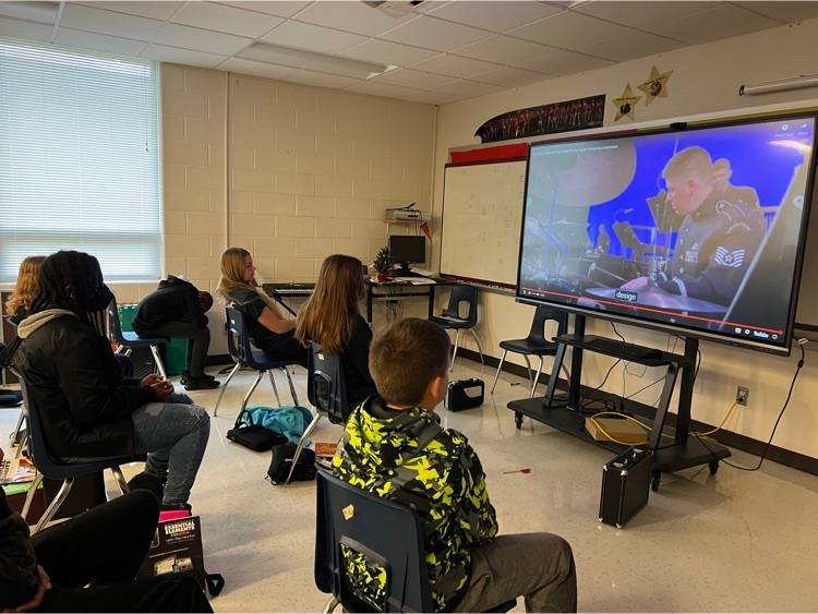 PJH Band students enjoyed a live streamed concert today given by the United States Air Force Band. The concert was streamed to over 600 students across the country   