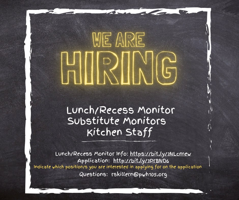Hiring for Monitors & Kitchen Staff